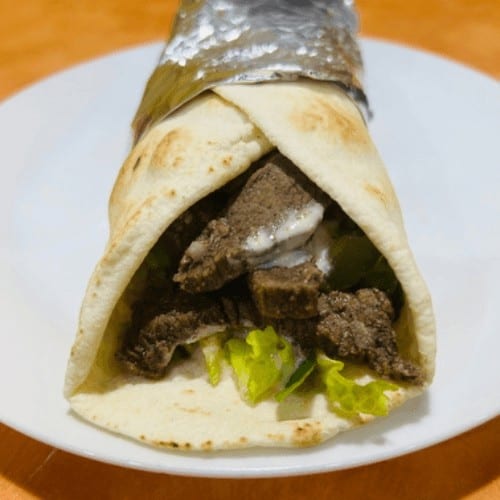Beef Shawarma Pita Combo.