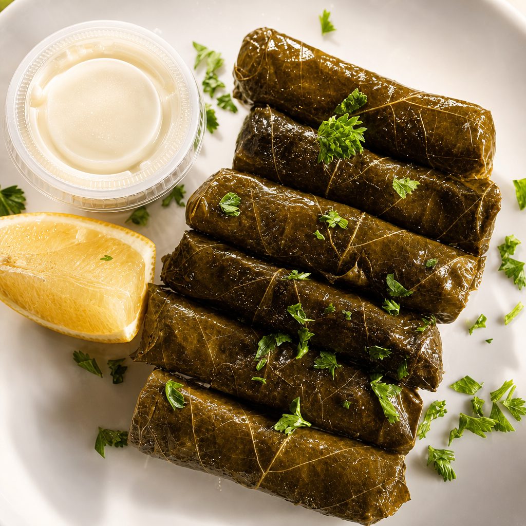 Meat or Vegetarian Grape Leaves.