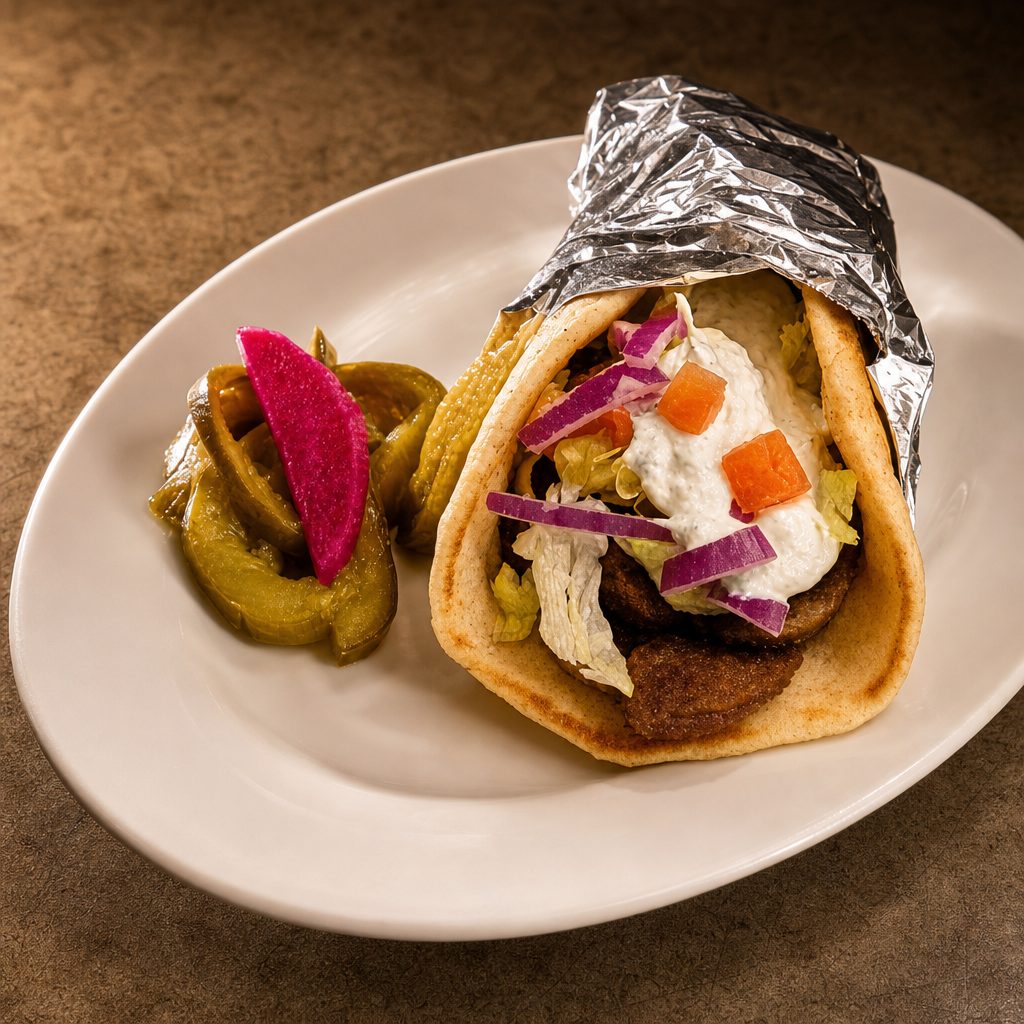 Chicken Kabob Pita Combo.