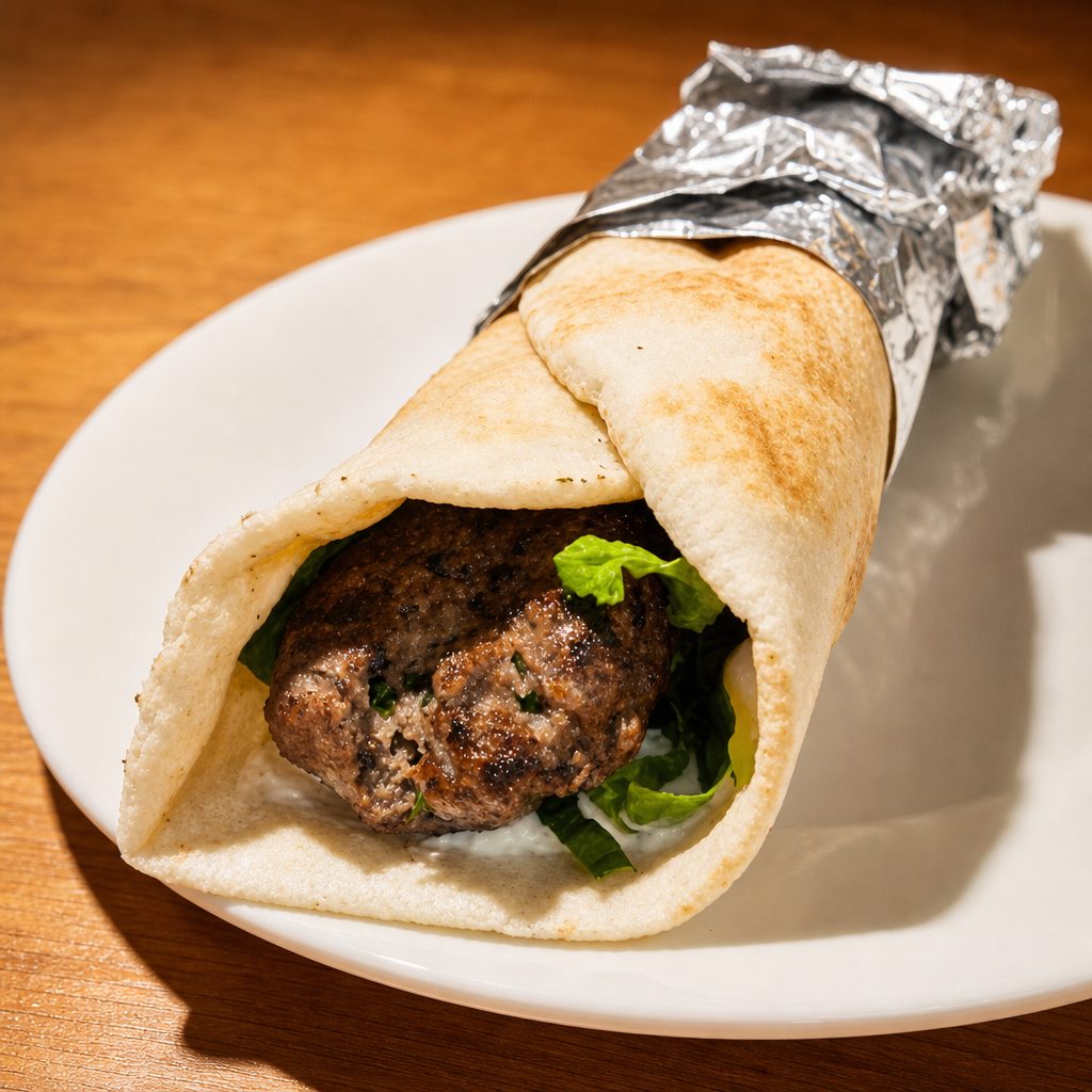 Beef Kafta Pita.