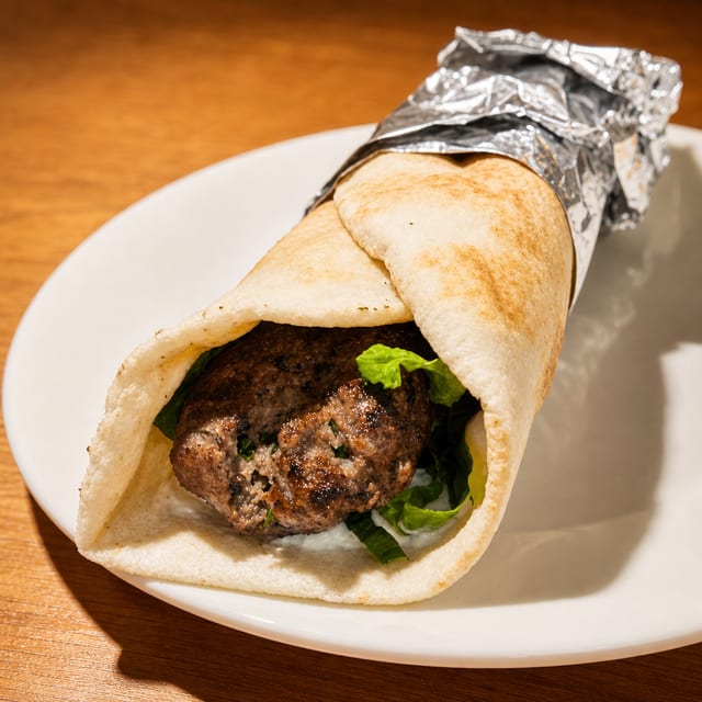 Beef Kafta Pita.