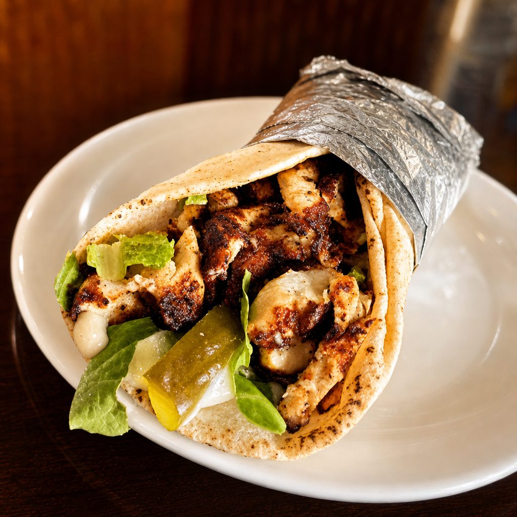 Chicken Cream Chop Pita Combo.