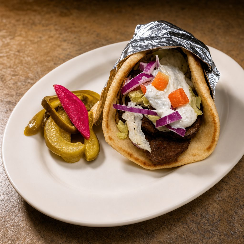 Lamb Gyro Pita Combo.