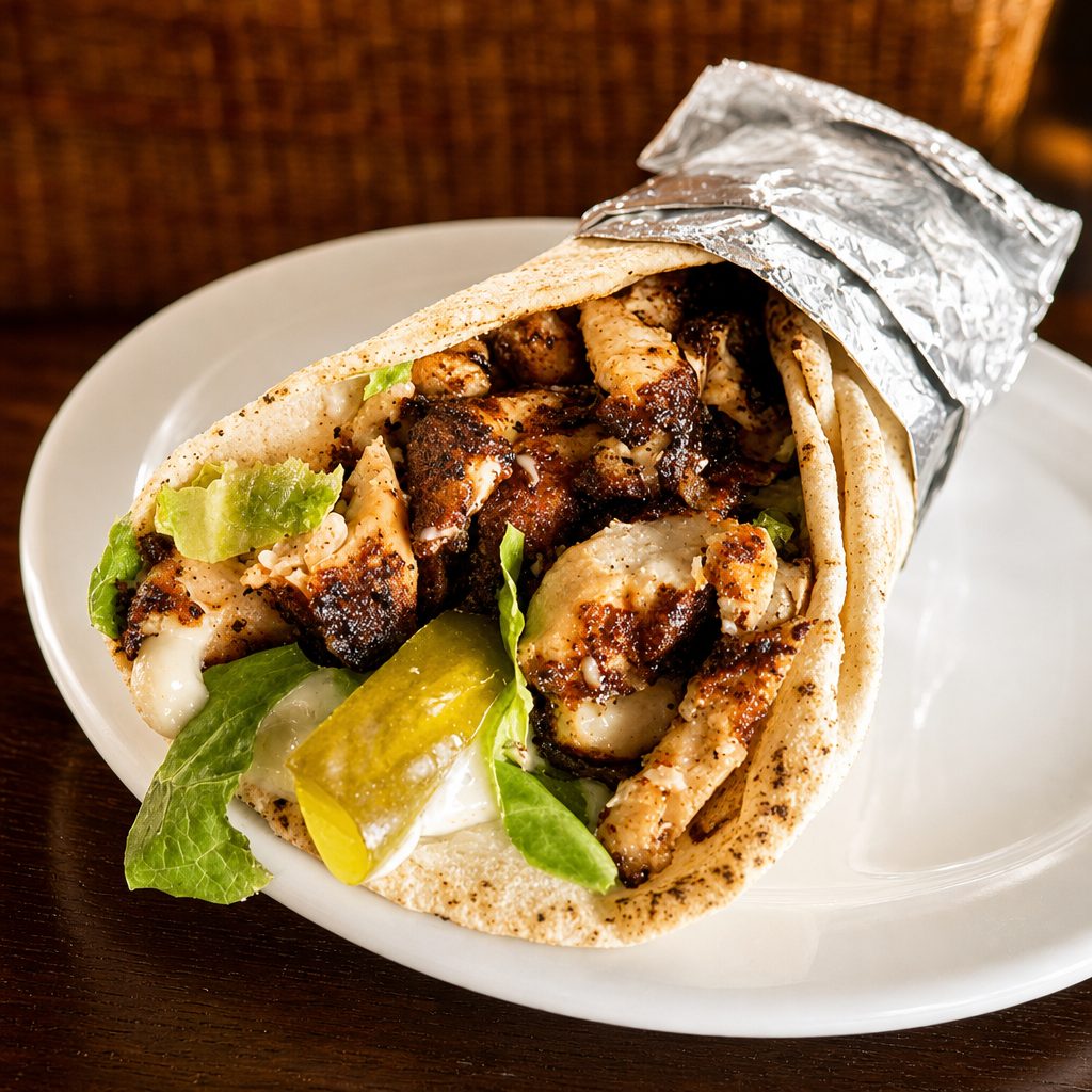 Chicken Cream Chop Pita.