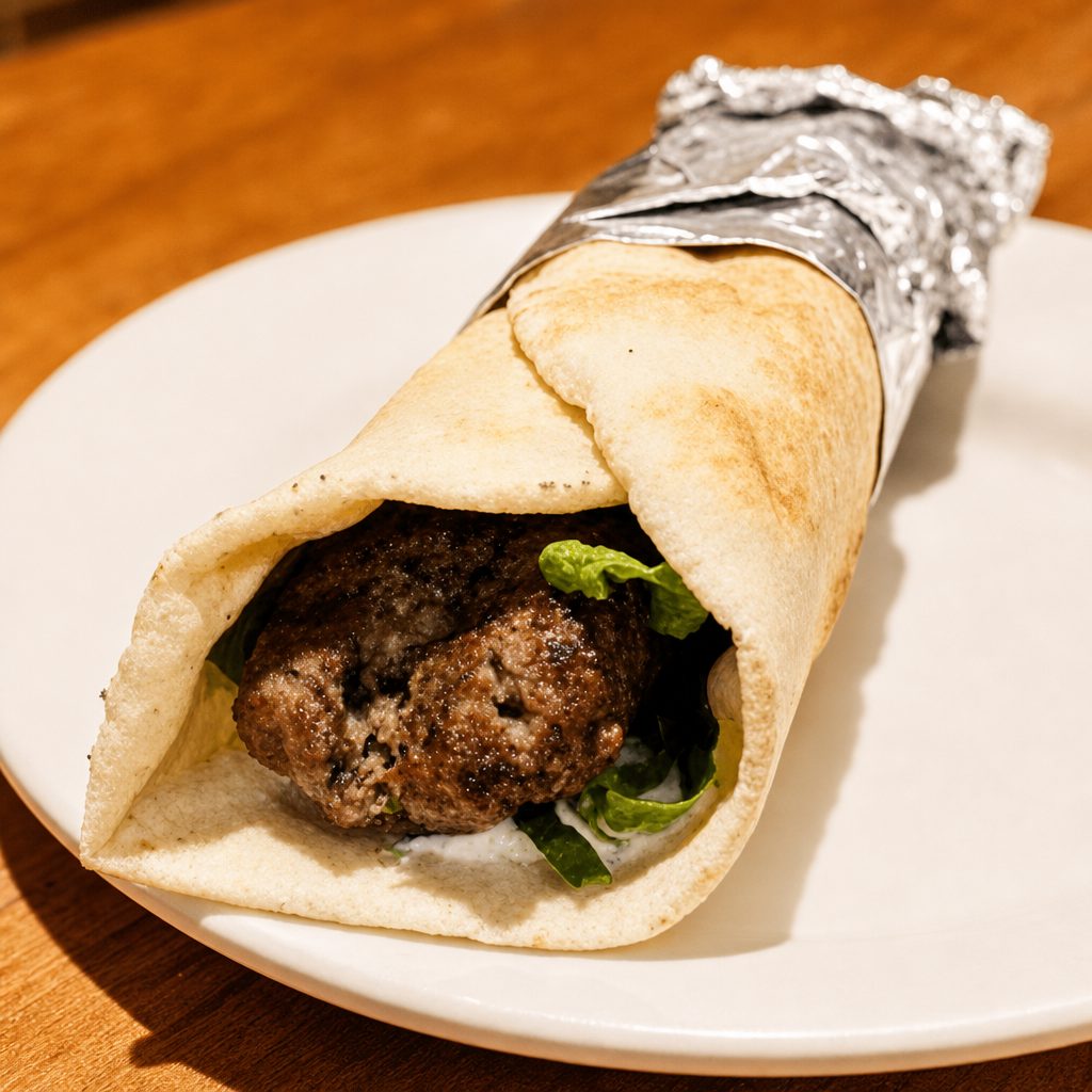 Beef Kabob Pita Combo.