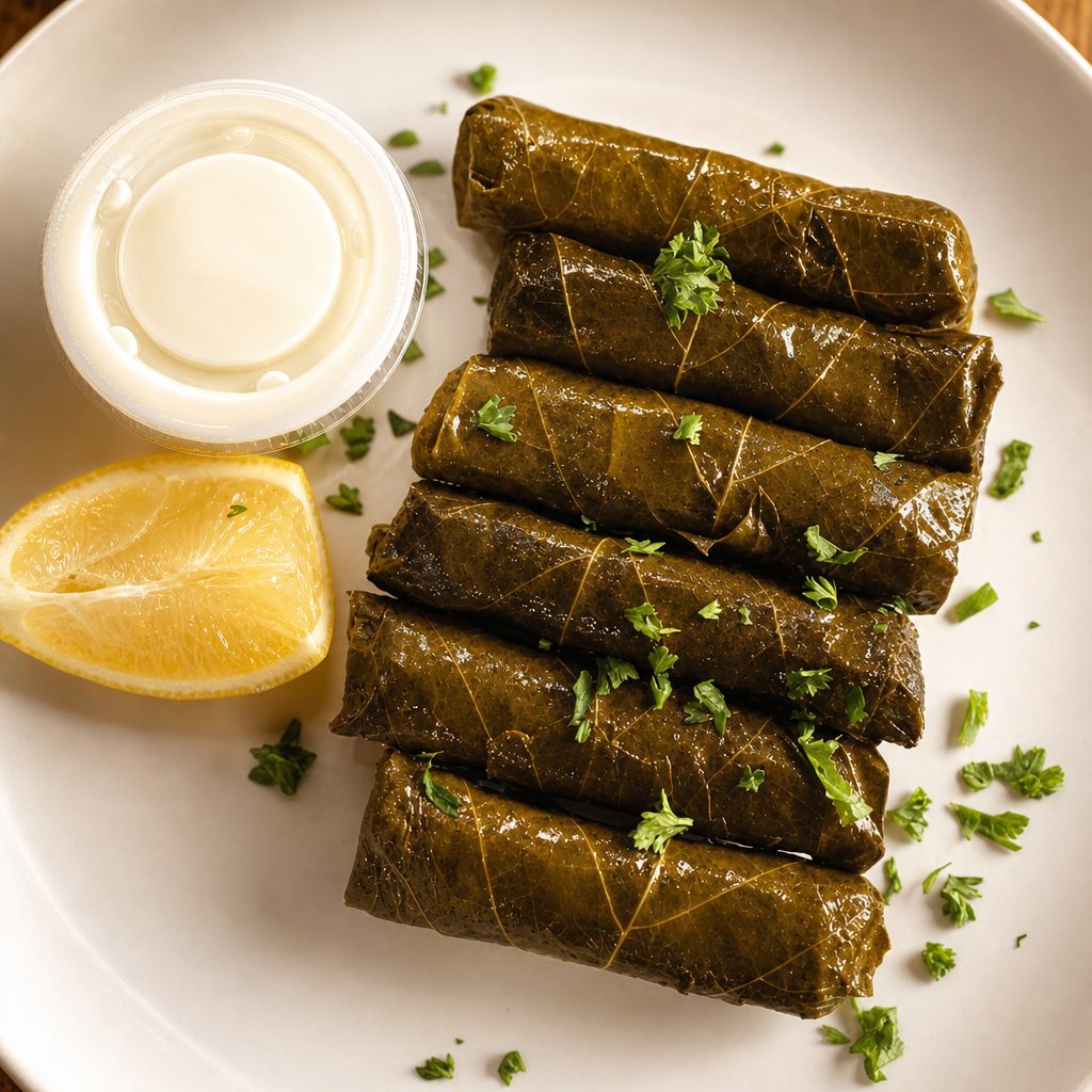 Meat or Vegetarian Grape Leaves.