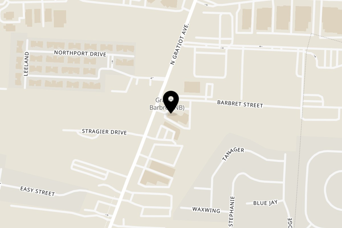 Map showing the location of La Mia Restaurant on 43998 N Gratiot Ave in Clinton Twp